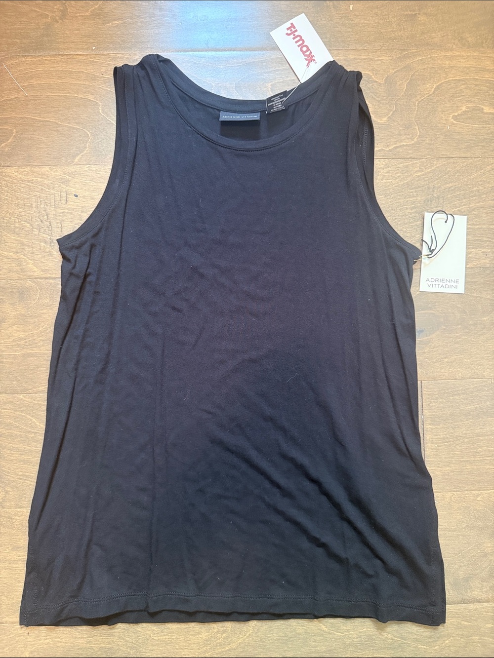 Adrienne Vittadini Black Sleeveless Tank Top